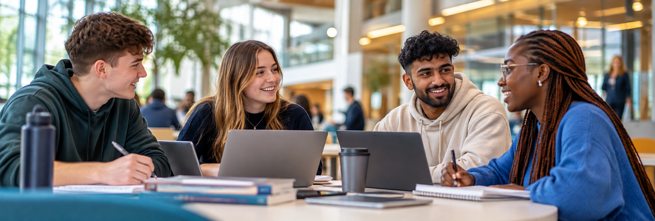 SETU students working together — laptops, notes and conversation