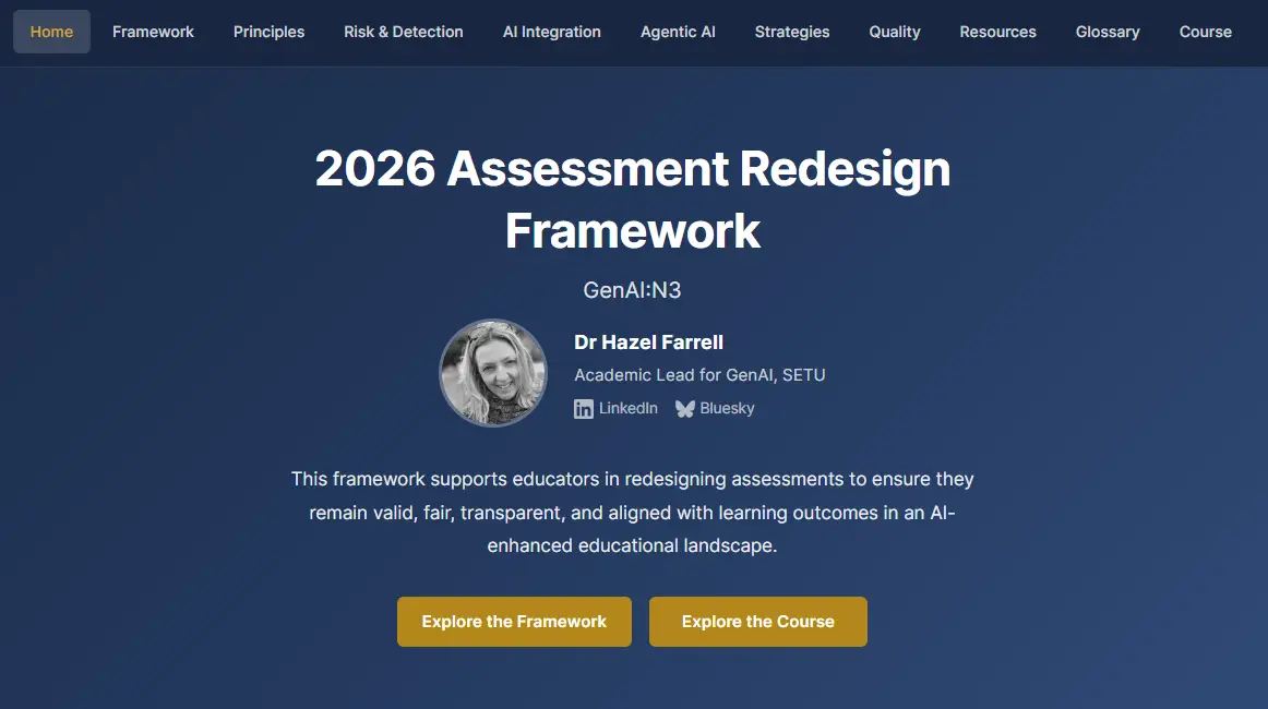 Assessment Redesign Framework